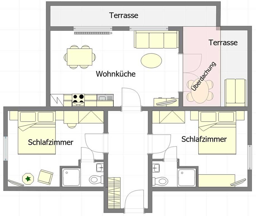 Grundriss Ferienwohnung N2